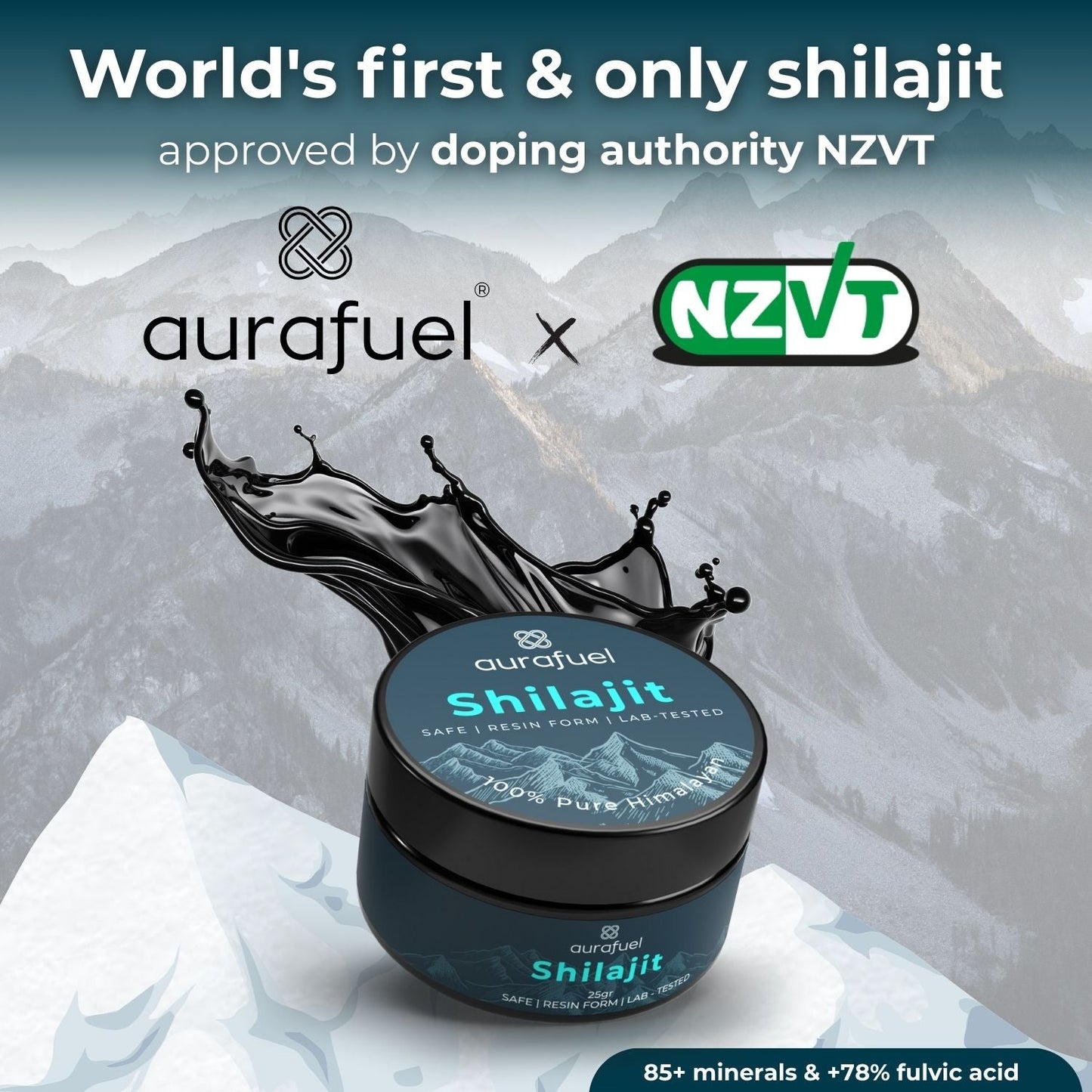 Pure Shilajit Resin from Himalaya - 100% authentic & purified